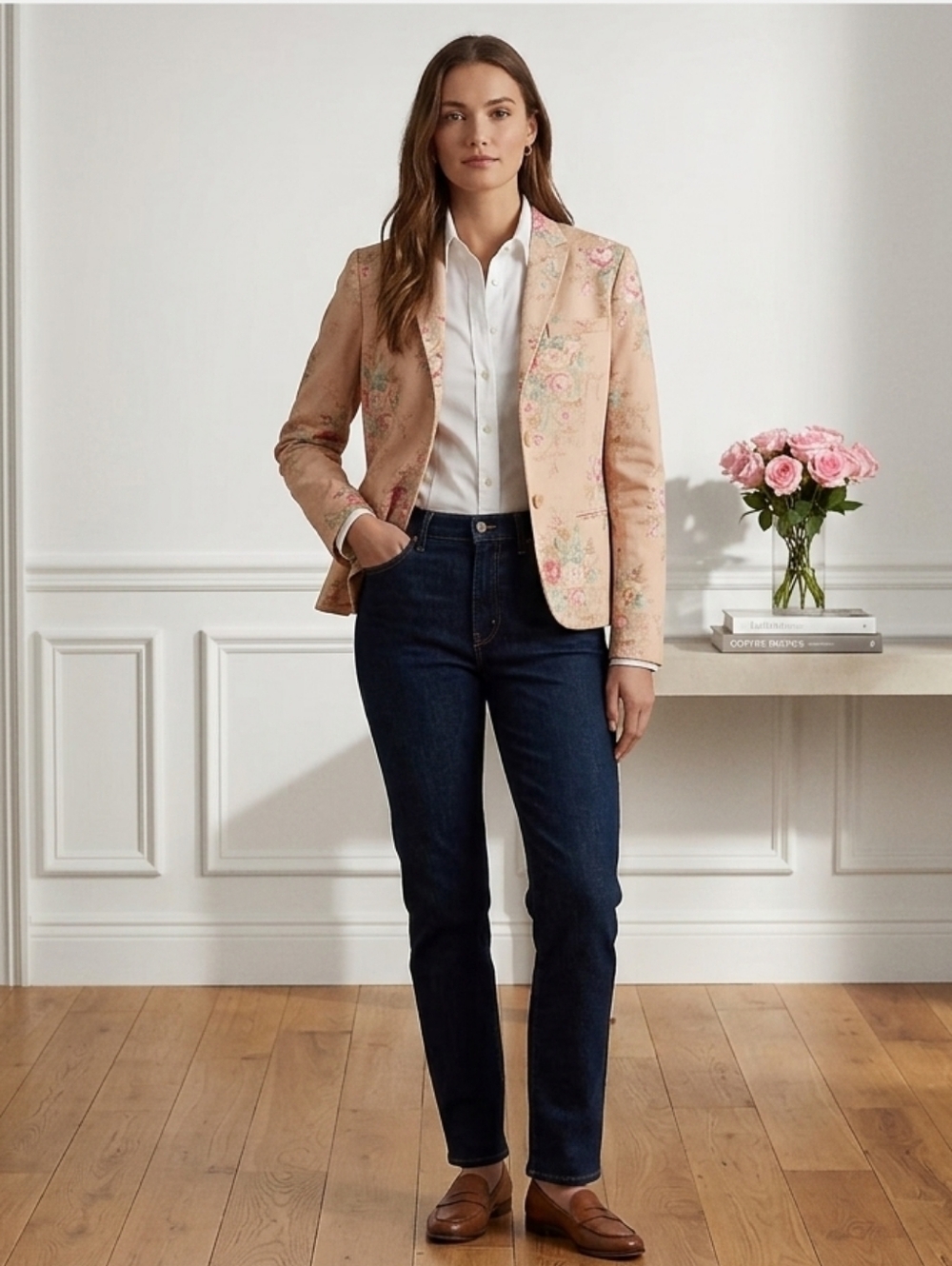 Vintage Ralph Lauren Floral Hyannis Port Blazer Small Medium